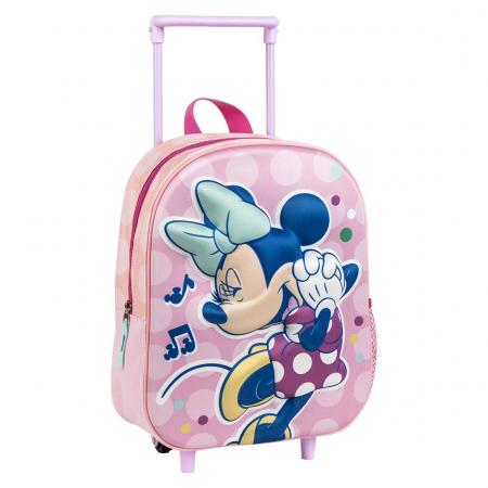 Ghiozdane Scolare - Troler gradinita 3D Minnie Music , 31x25x10 cm 1 compartiment