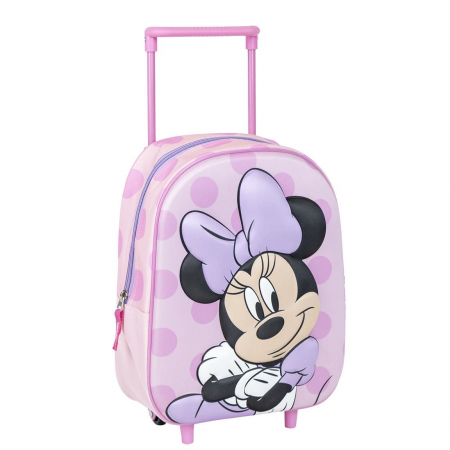 Rechizite si papetarie - Troler gradinita 3D Minnie Mouse Disney, 29x25x10 cm, 1 compartiment