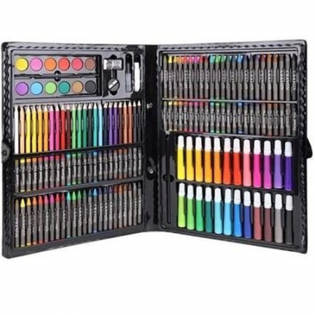 Trusa creativa de pictura si desen, set 168 piese, valiza depozitare, acuarele, creioane, ascutitoare, lipici [0]