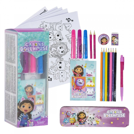 Joaca si timp liber - Set de colorat Gabby's Dollhouse, 24 piese