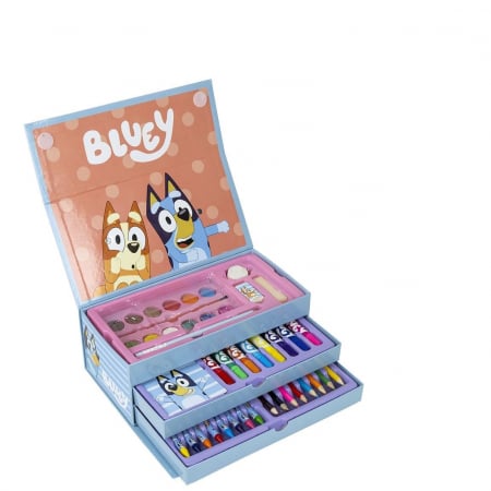 Arta si creativitate - Trusa de colorat valiza Bluey, 42 piese