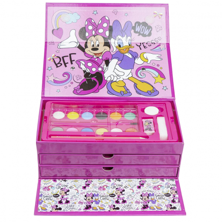 Jocuri si jucarii - Trusa de colorat valiza Minnie Mouse Disney, 42 piese