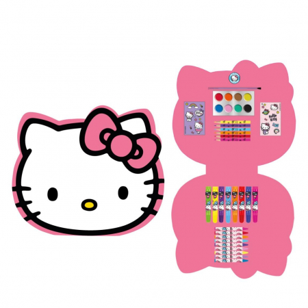 Jocuri si jucarii - Trusa de colorat Hello Kitty, 34 piese
