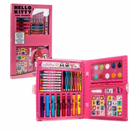 Jocuri si jucarii - Trusa desen tip valiza Hello Kitty 43 piese
