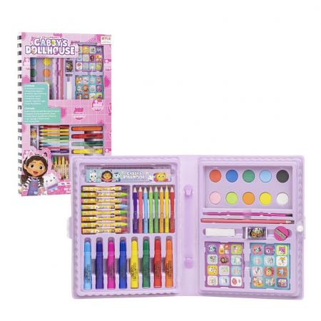 Joaca si timp liber - Trusa desen tip valiza Gabby's Dollhouse Meow 43 piese