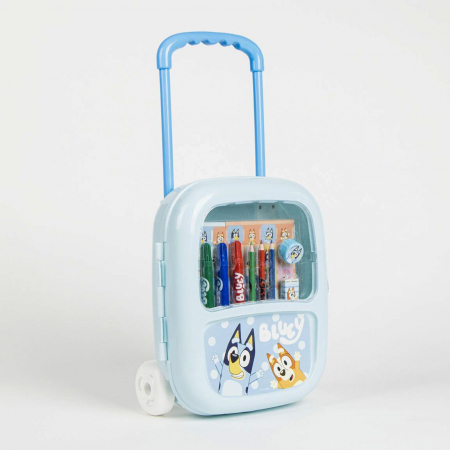 Trusa tip troler gradinita transparent Bluey si accesorii, 25.5x22x9 cm [2]