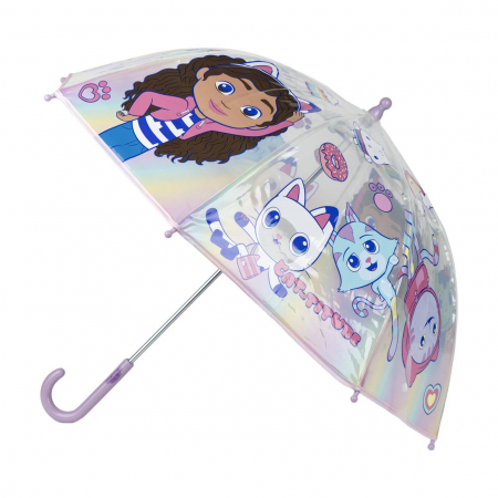 Umbrele - Umbrela de ploaie manuala pentru copii, Gabby's Dollhouse 45 cm
