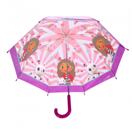 Umbrela de ploaie manuala pentru copii, Gabby's Dollhouse, diametru 69 cm [4]