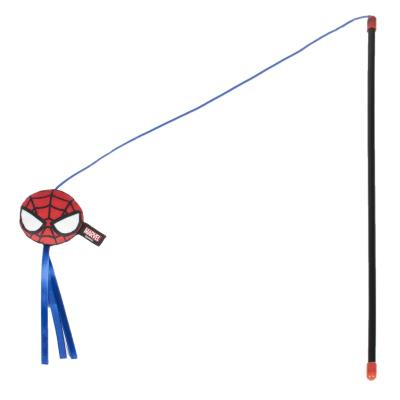 Jucarii animale - Undita pentru pisici Spiderman, 46 cm