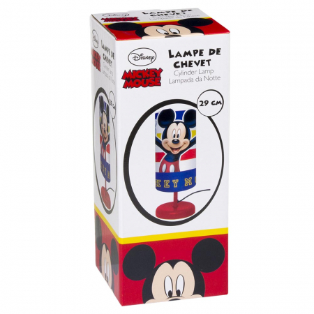 Veioza lampa cilindru noptiera Mickey Mouse rosu 29 cm [1]