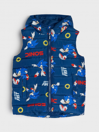 Accesorii imbracaminte copii - Vesta cu gluga Sonic The Hedgehog