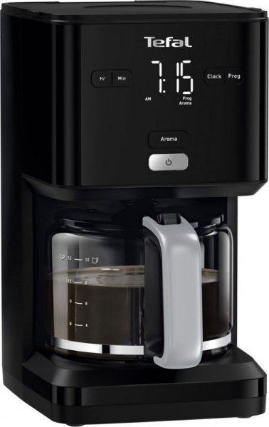 Aparate Cafea - Cafetiera Automata Tefal CM600810, Rezervor 1.25 L, Negru  pukika.ro