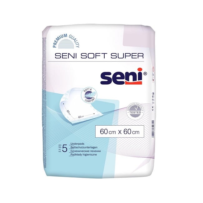 Aleze igienice de protectie Seni® Soft Super, 60 x 60 cm, 5 bucati [1]