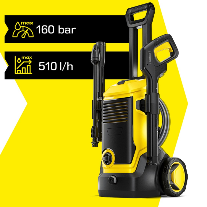 Aparat de Spalat cu Presiune KARCHER K 6 Flex Home, 2200 W, 160 bar, 510 l/h, pentru exterior si auto, Galben pukika.ro [2]