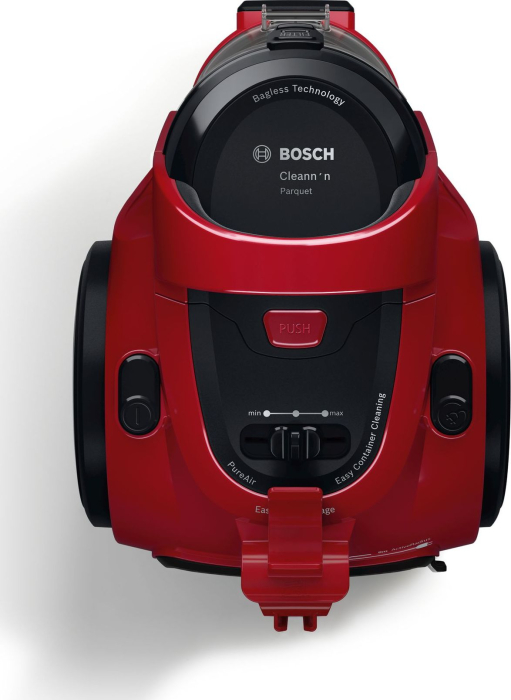 Aspirator fara sac Bosch Serie 2 BGC05AAA2, 700 W, capacitate 1.5 l, Rosu pukika.ro [3]