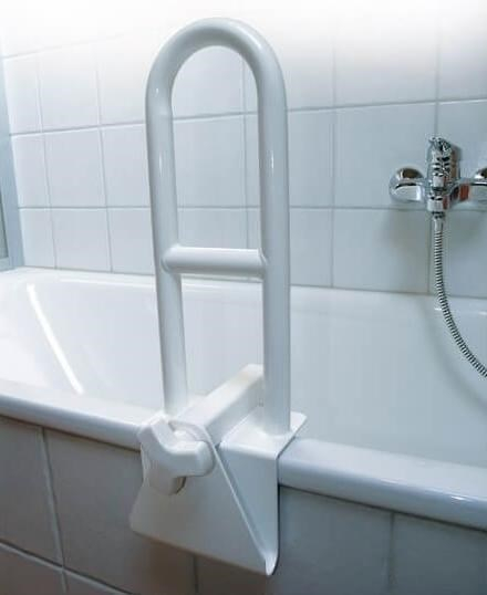 Bara sprijin de baie pentru persoane cu dizabilitati, din otel, Alb [2]