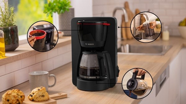 Cafetiera Bosch TKA2M113, 1200 W, Rezervor 1.25 L, Negru pukika.ro [5]