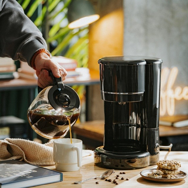 Cafetriera Manuala Adler AD 4383b, 900 W, 1.5 L, Negru pukika.ro [7]
