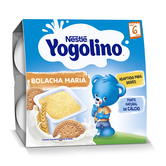 Desert Gris cu lapte si biscuiti Yogolino Nestle, +6 luni, 4x 100g [1]