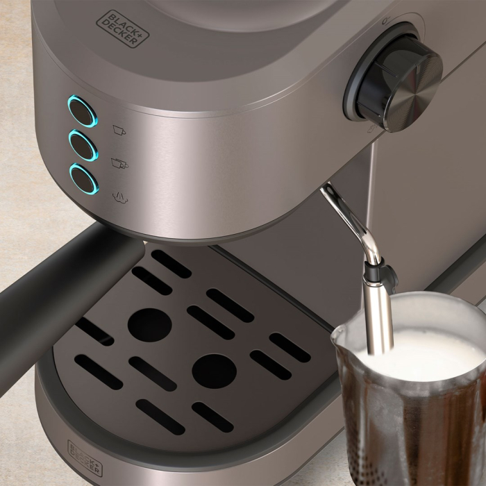 Espressor Automat Black+Decker ES9200090B, 1350 W, 20 bar, Gri pukika.ro [6]