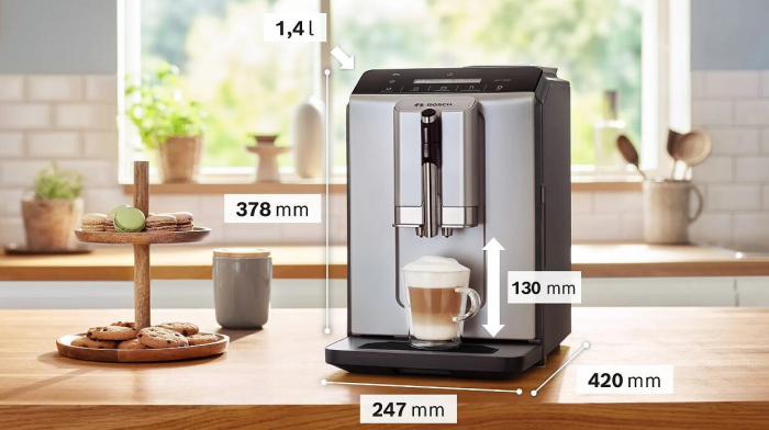 Espressor Automat Bosch Serie 2, 1300 W, 15 bar, Touch, Rezervor 1.4 L, Gri pukika.ro [9]