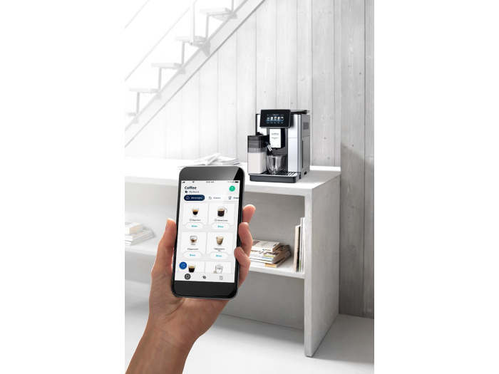 Espressor Automat De’Longhi ECAM 610.55.SB PrimaDonna, 1450 W, 19 bar, Sistem LatteCrema, Display TFT Touch 4.3”, 2.2 L, Argintiu/Negru pukika.ro [5]