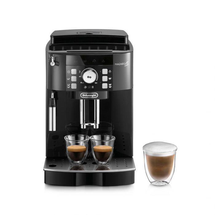 Espressor Automat De’Longhi Magnifica ECAM 21.110.B, 1450W, 15 Bar, Rasnita Integrata, Cafea, Espresso, Cappuccino, Spumare Manuala, Rezervor 1.8 L, Negru pukika.ro [1]