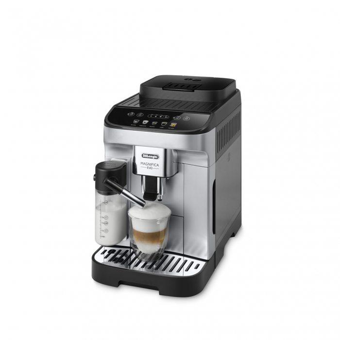 Espressor Automat De’Longhi Magnifica Evo ECAM 290.61.SB, 1450W, 15 Bar, Espresso, Cappucciono, Spumare Lapte, Display Soft Touch, 1.8 L, Argintiu/Negru pukika.ro [2]