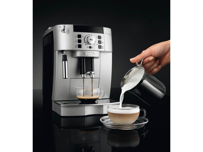 Espressor Automat De’Longhi Magnifica S ECAM 22.110.SB, 1450W, 1.8L, Cafea, Espresso, Cappuccino, 15 Bari, Spumare Manuală, Argintiu/Negru pukika.ro [6]