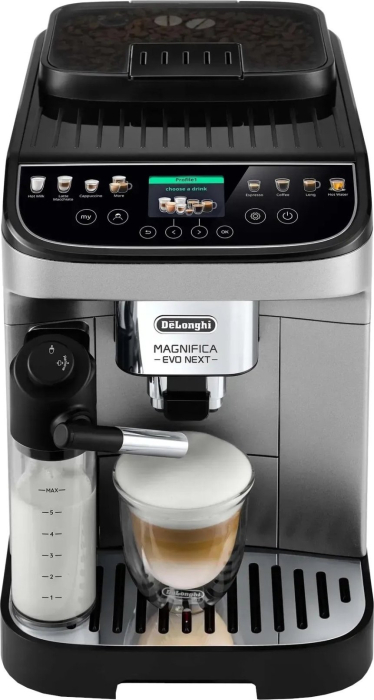 Espressor Automat DeLonghi ECAM 310.80.SB Magnifica, 1450 W, 15 Bar, Ecran LCD, Spumare Lapte, Funcție Cappuccino, Argintiu/Negru pukika.ro [1]