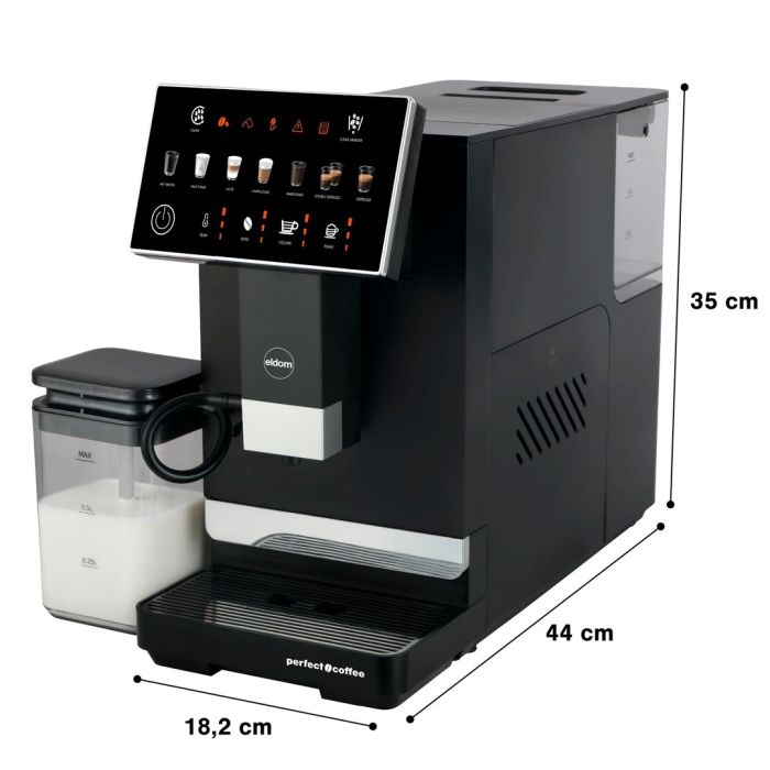 Espressor Automat ELDOM, 1400 W, Rezervor 1.5 L, Touch, 20 bar, Negru pukika.ro [2]