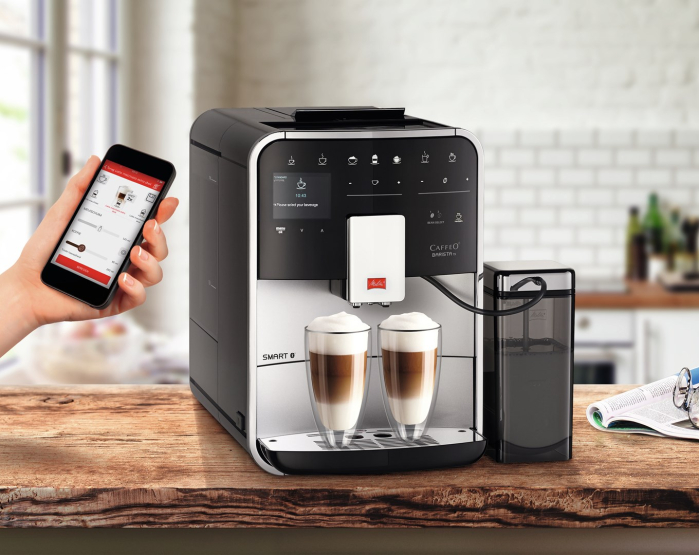 Espressor Automat Melitta Barista TS Smart F85/0-101, 15 Bar, 1450 W, Touch, Cafea macinata, Cappuccino, Latte Macchiato, Rezervor 1.8 L, Negru/Inox pukika.ro [7]