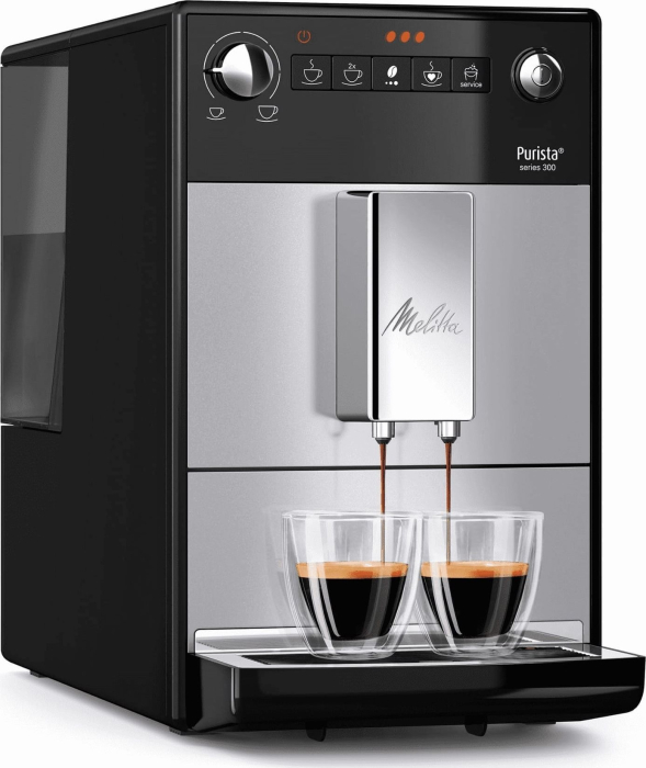 Espressor Automat Melitta Purista F23/0-101, 15 Bar, 1450 W, Cafea boabe, Espresso, Rezervor 1.2 L, Negru/Inox pukika.ro [2]