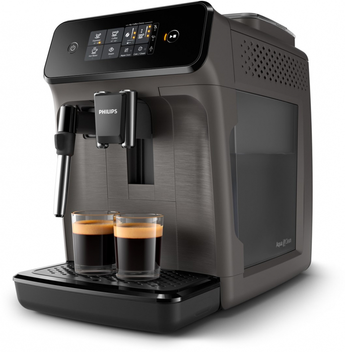 Espressor Automat Philips Series 1200 EP1224/00, 1500W, 15 Bar, Spumare Manuală, Cafea, Espresso, 1.8 L, Râșniță Ceramică, Negru pukika.ro [1]