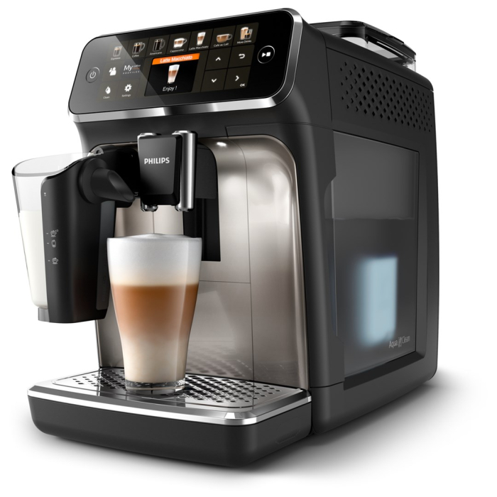 Espressor Automat Philips Series 5400 LatteGo EP5447/90, 1500 W, 15 bar, Sistem LatteGo, Ecran TFT, 1.8 L, Negru pukika.ro [3]