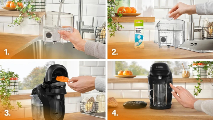 Espressor cu Capusle Bosch TAS112E, 1400 W, Espresso, Cappuccino, Latte, 3.3 bar, 0.7 L, Negru pukika.ro [5]