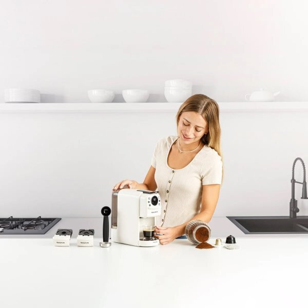 Espressor cu Capsule Taurus Mokabari, 1250 W, 20 bar. Rezervor 0.7 L, Alb pukika.ro [2]