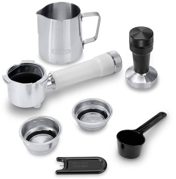 Espressor Manual DeLonghi Dedica, 1450 W, 15 bar, Rezervor 1.1 L, Alb pukika.ro [4]