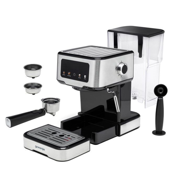 Espressor Manual Gorenje 744796, 1100 W, 15 bar, Touch, Rezervor 1.5 L, Gri pukika.ro [7]