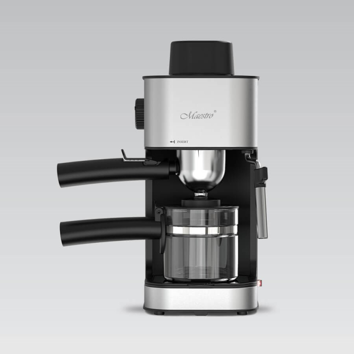 Espressor Manual Maestro MR-411, 800 W, 5 bar, Rezervor 250 ml, Duze Abur pentru Cappuccino, Negru/Inox  pukika.ro [2]