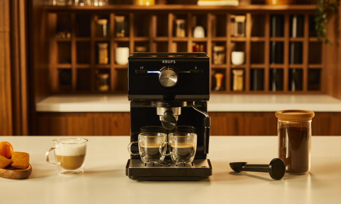 Espressor Semi-Automat Krups Authentic XP381810, 1400 W, Cappuccino, Americano, Rezervor 2 L, Negru pukika.ro [9]