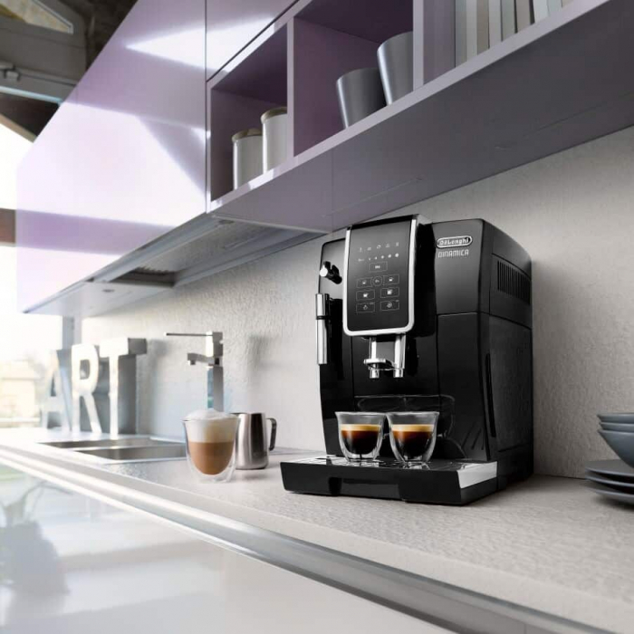 Expressor Automat De’Longhi Dinamica Ecam 350.15.B, 1450 W, Cafea si Espresso, Rezervor 1.8 L, 15 Bar, Negru pukika.ro [2]