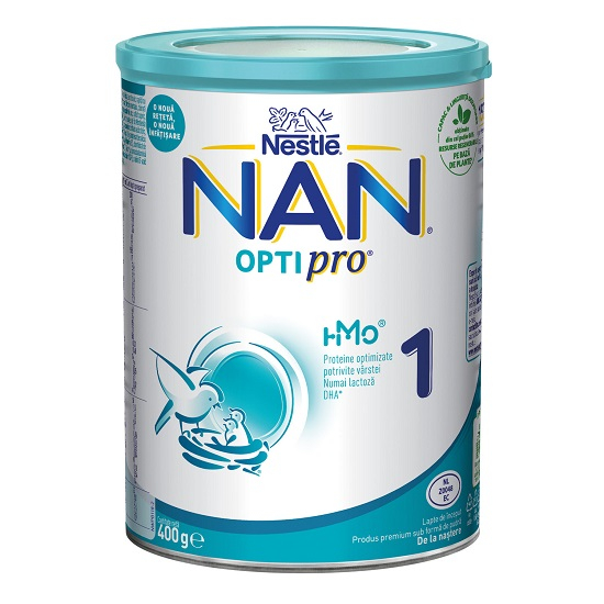 Formula de lapte Nan 1 Optipro HMO  Nestle, +0 luni, 400 g [1]