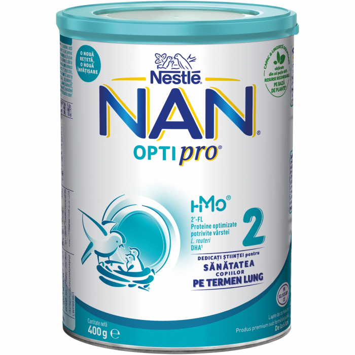 Formula de lapte  praf  NAN 2 Optipro Nestle, 6 luni+, 400 g [1]