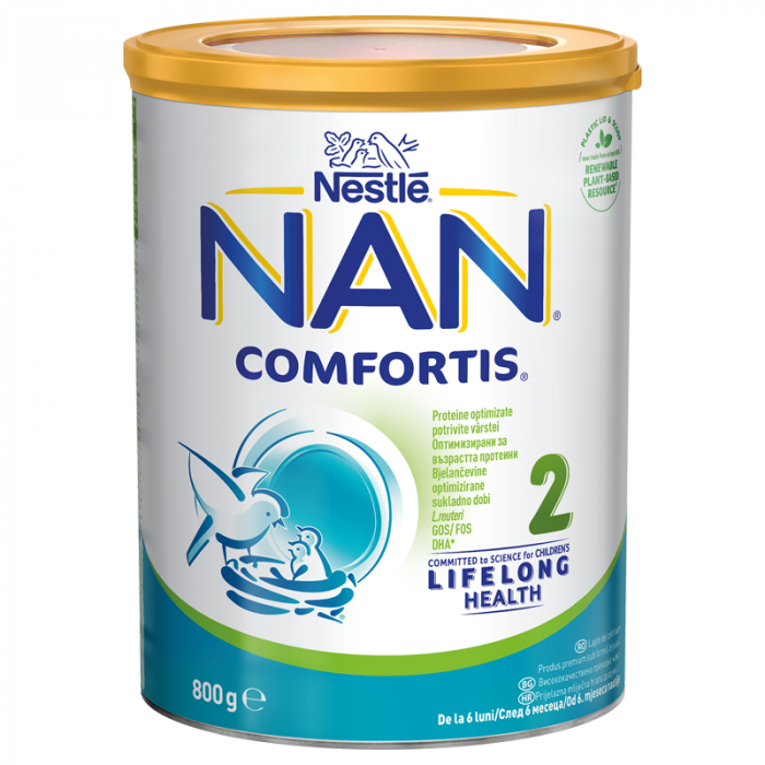 Formula de lapte praf  NAN Comfortis 2 Nestle, 6 luni+, 800 g [1]