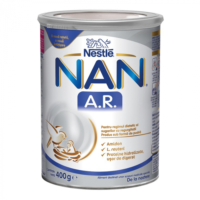 Formula speciala de lapte praf pentru regim dietetic Nan AR Nestle, +0 luni, 400 g [1]