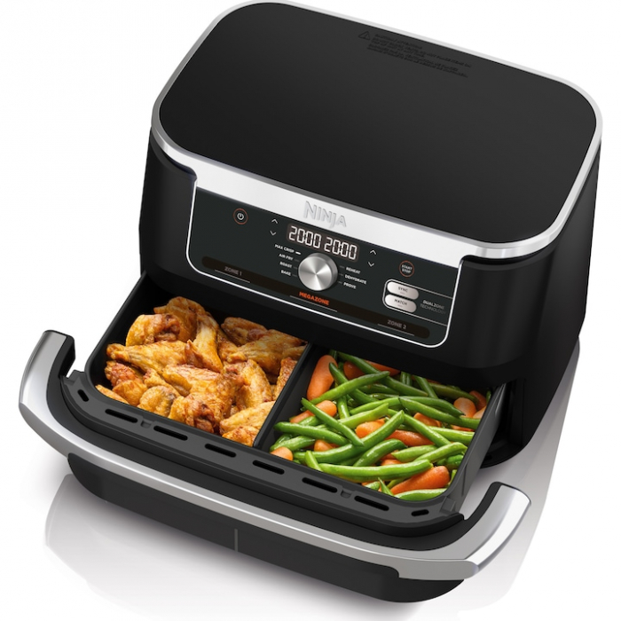 Friteuza Aer Cald Dubla Ninja, 7 programe, 2 zone gatire, 10.4L, 2470W Negru pukika.ro [7]