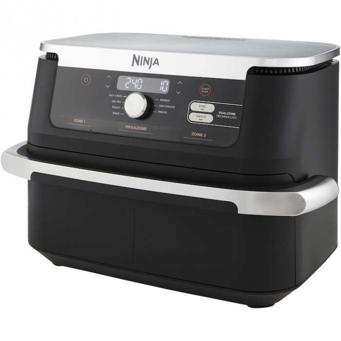 Friteuza Aer Cald Dubla Ninja, 7 programe, 2 zone gatire, 10.4L, 2470W Negru pukika.ro [2]