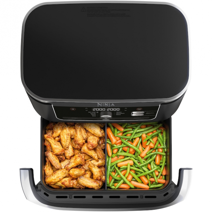 Friteuza Aer Cald Dubla Ninja, 7 programe, 2 zone gatire, 10.4L, 2470W Negru pukika.ro [12]