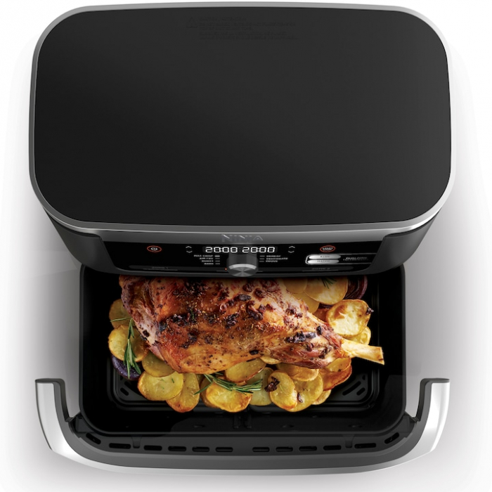 Friteuza Aer Cald Dubla Ninja, 7 programe, 2 zone gatire, 10.4L, 2470W Negru pukika.ro [11]